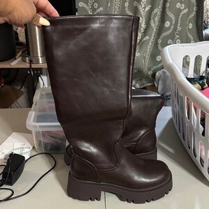 Dream Paris Brown Leather Women's Boots